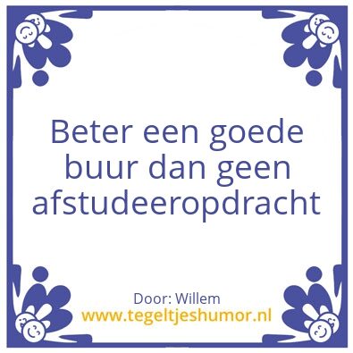 Tegeltje: Buur