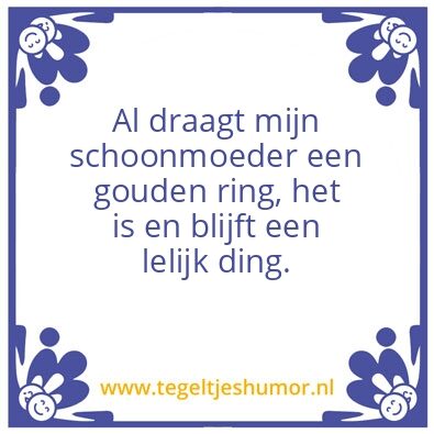 Tegeltje: Schoonmoeder