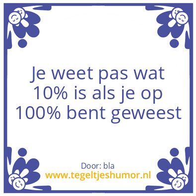 Tegeltje: bla