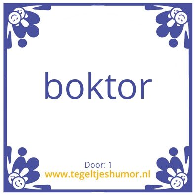 Tegeltje: 1