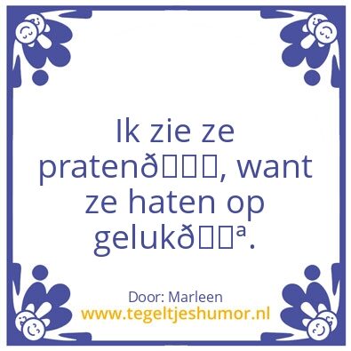 Tegeltje: Haters