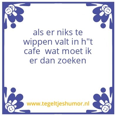 Tegeltje: wipcafe