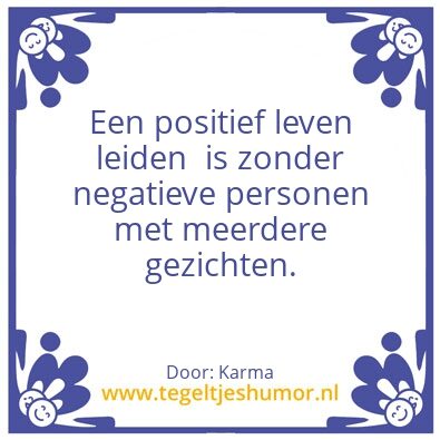 Tegeltje: Karma