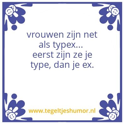 Tegeltje: typex