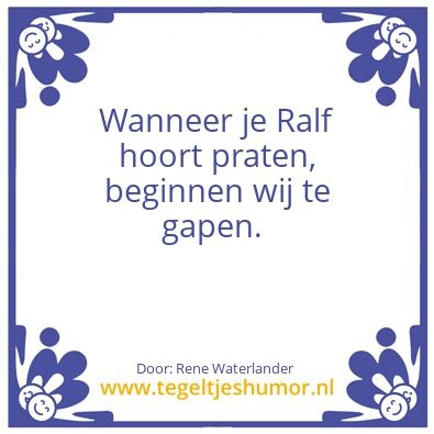 Tegeltje: Ralf