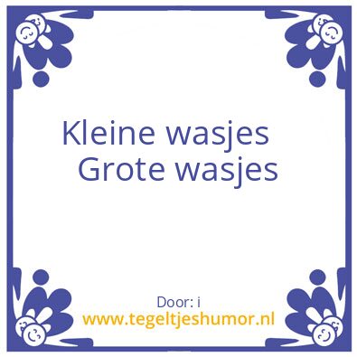 Tegeltje: Was