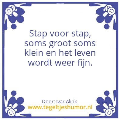 Tegeltje: Fijn