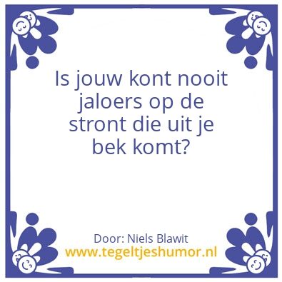 Tegeltje: Stront