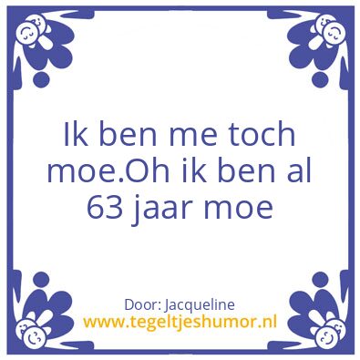 Tegeltje: Moe
