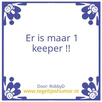 Tegeltje: Keeper