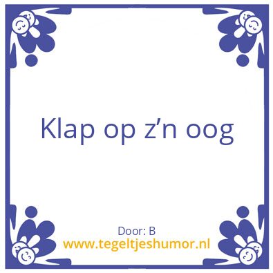 Tegeltje: A
