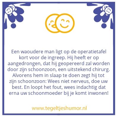 Tegeltje: schoonmoeder