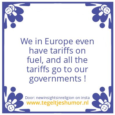 Tegeltje: Tariffs..