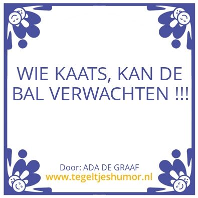 Tegeltje: jA jA