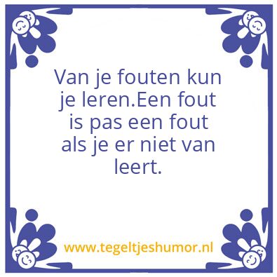 Tegeltje: Leerkuil