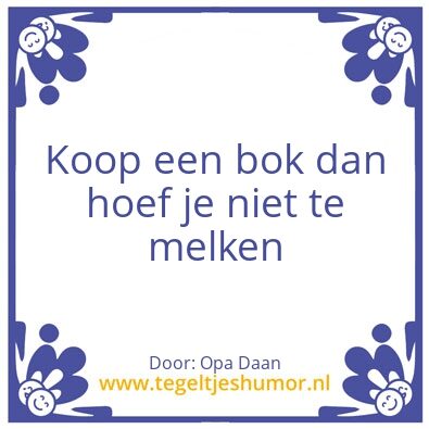 Tegeltje: opa