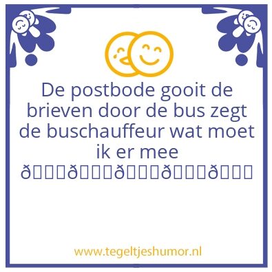 Tegeltje: De postbode