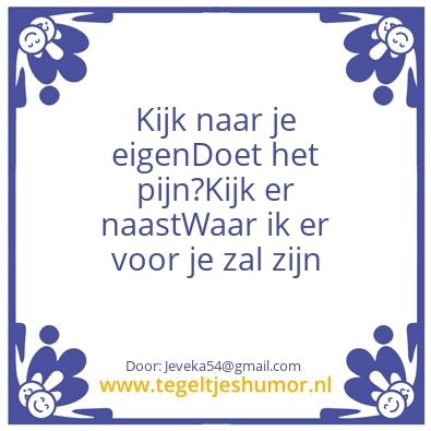 Tegeltje: Kijk