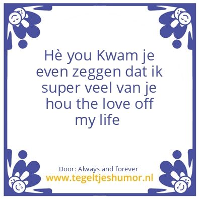 Tegeltje: Joyce&nick