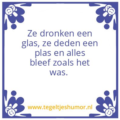 Tegeltje: alles hetzelfde