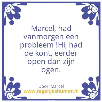 Tegeltje: Marcel