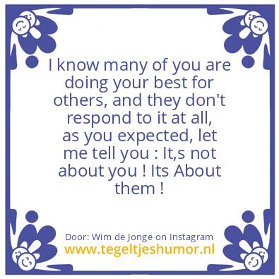 Tegeltje: Expectations..