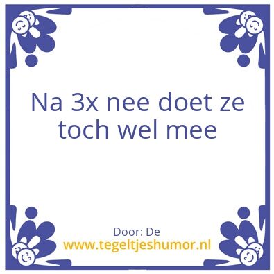 Tegeltje: Tegel