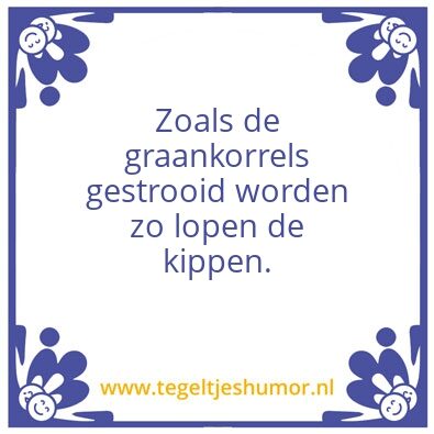 Tegeltje: Kippen