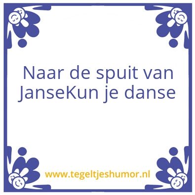 Tegeltje: Tja