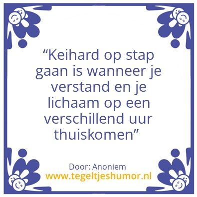 Tegeltje: Zaterdag