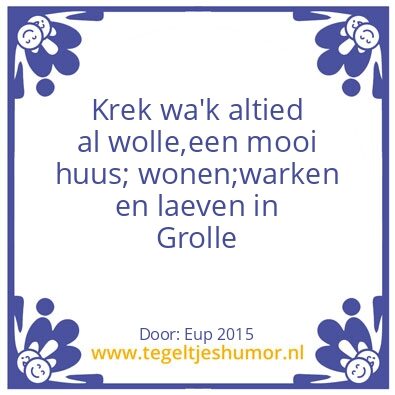 Tegeltje: Grolsche wind