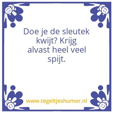 Tegeltje: Sleutel