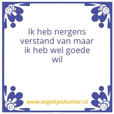 Tegeltje: Verstand
