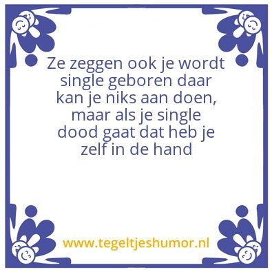 Tegeltje: Single