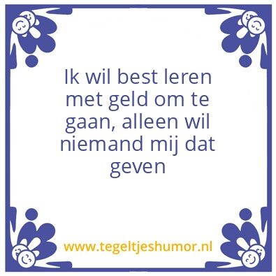 Tegeltje: Geld