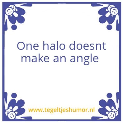 Tegeltje: angle