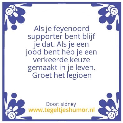Tegeltje: Feyenoorder