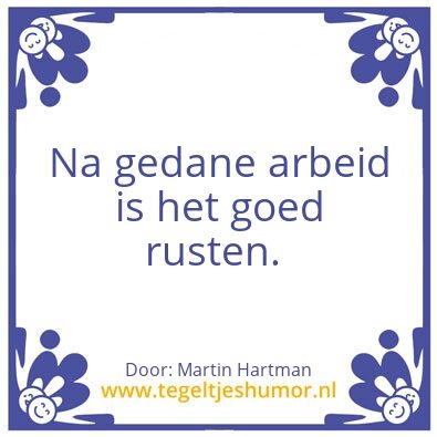 Tegeltje: Rust