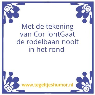 Tegeltje: Cor