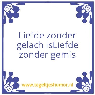 Tegeltje: Liefde