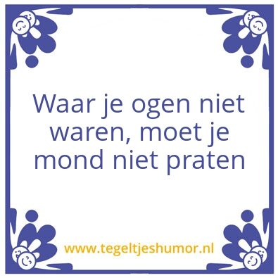 Tegeltje: Ogen