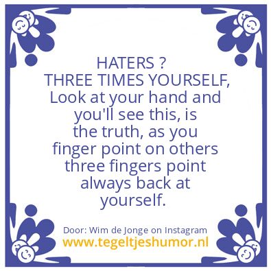 Tegeltje: HATERS  !