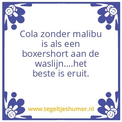 Tegeltje: Malibu