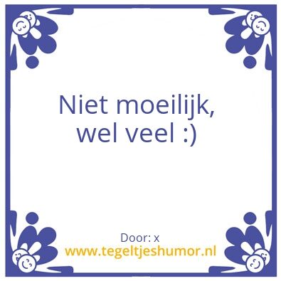 Tegeltje: x