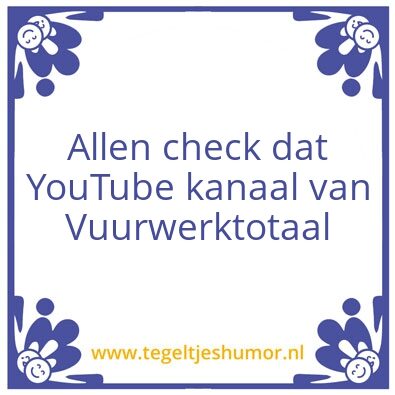 Tegeltje: VWT