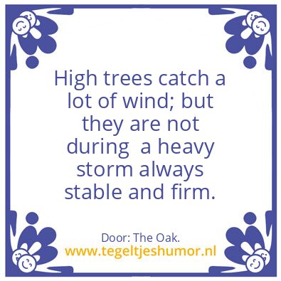 Tegeltje: High trees