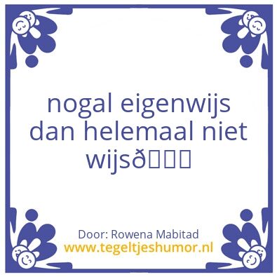 Tegeltje: Rather