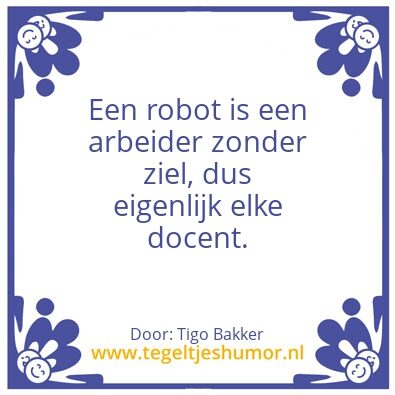 Tegeltje: Robot