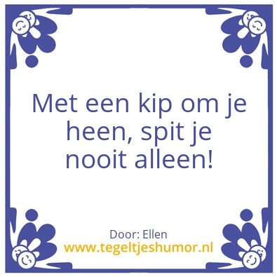 Tegeltje: kip