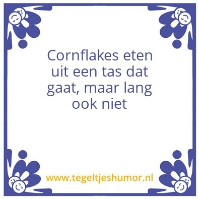 Tegeltje: Cornflakes